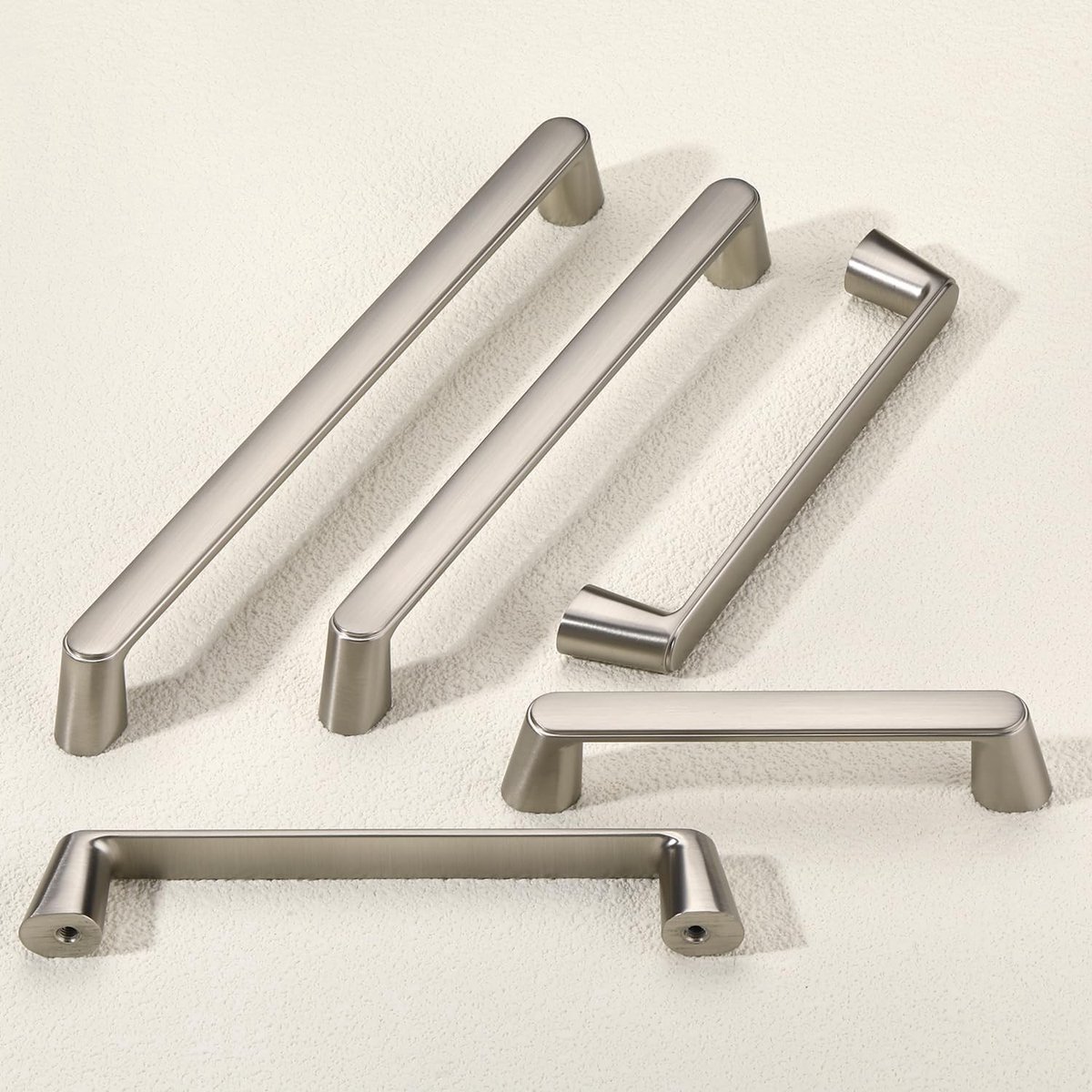 6 Stuks Meubelgrepen - 128mm Kastgrepen Deurgrepen Keuken (Geborsteld Nikkel) voor Moderne Interieurs