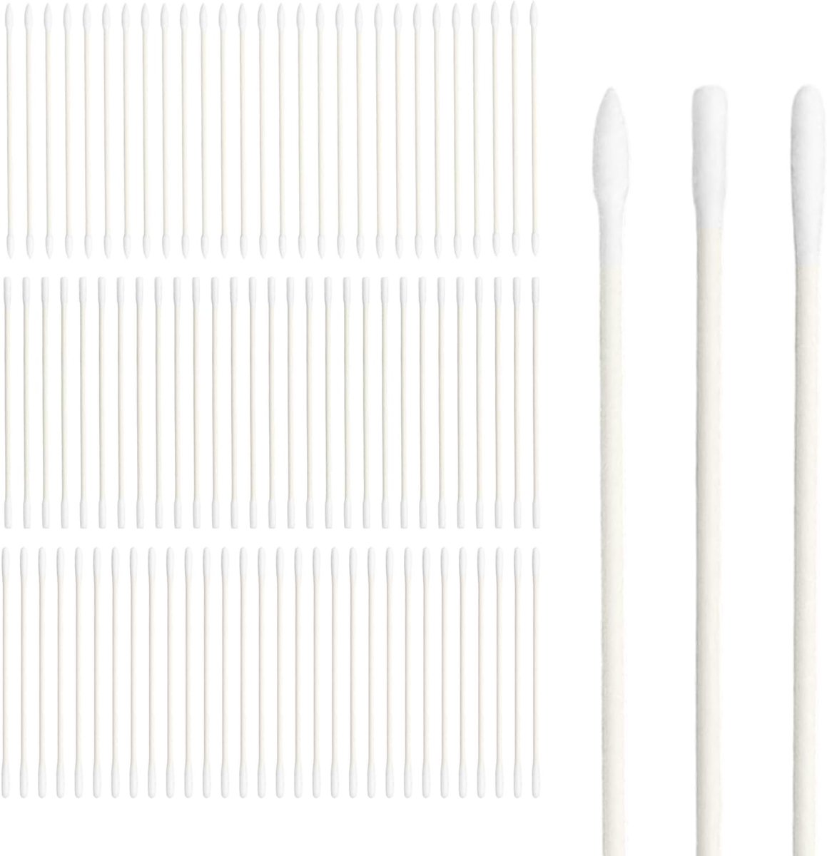 150 stuks dubbele punt reinigingswattenstaafjes – precisiewattenstaafjes voor smartphones, toetsenborden en lenzen, ideaal voor delicate schoonmaakklussen