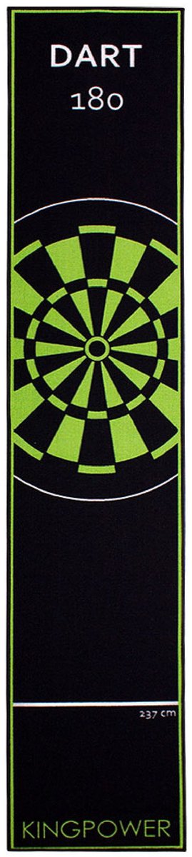 Dartmat darttapijt toernooimat dartmat darts Groen 290 x 60 cm Kingpower