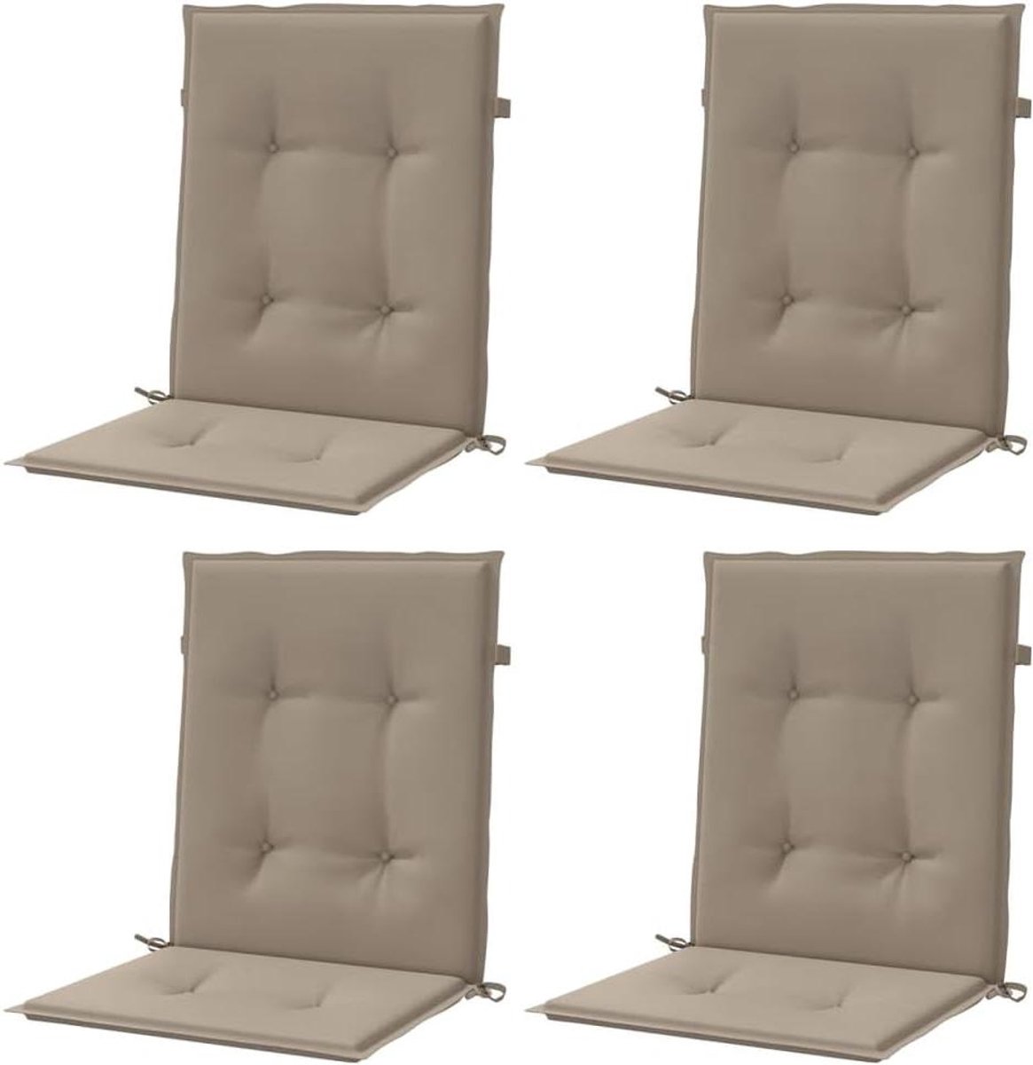 Tuinstoelkussens Lage Rugleuning - Buitenstoelkussens Comfort - Buiten Zitten Ontspannen - Waterafstotend Oxford Stof