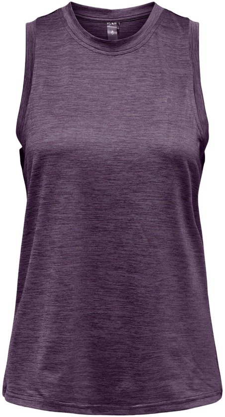 Paars gemêleerd Only Play tanktop voor dames met ronde hals.