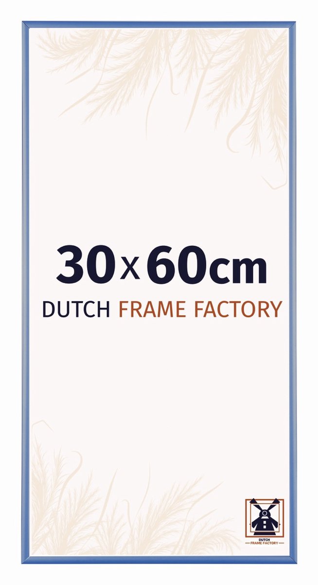 Fotolijst 30x60 cm - Aluminium - Staal Blauw - Kampen