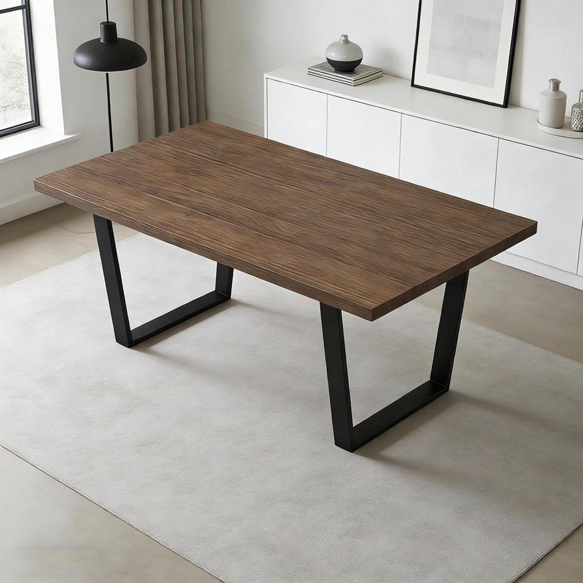 Eettafel - Eetkamertafel Tafel - Gezellig Tafelen - Moderne Industriële Stijl - 160 x 90 x 76 cm