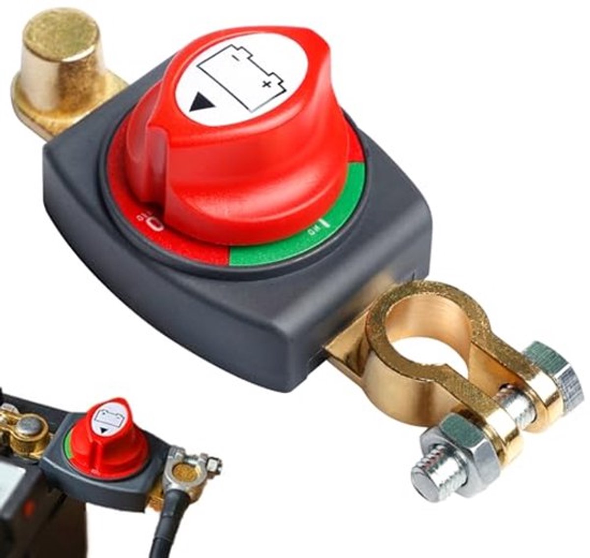 SVG commerce Batterij-scheidingsschakelaar, 12 V batterijschakelaar, batterijscheidingschakelaar, hoofdschakelaar, hoofdschakelaar voor boot, motorfiets, jacht, auto, bus, camper, UTV-voertuig