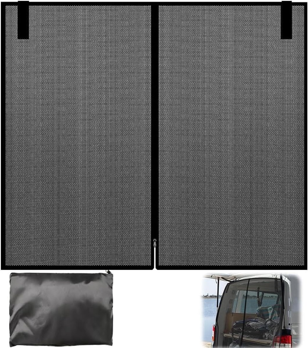 Verstelbare Moskito Net voor Auto Achterklep, 175 x 150 cm, Zonwering, Magnetische Vliegenhor, Ideaal voor Caravan, Camper en Kamperen