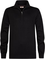 Petrol Industries - Jongens Gebreide half-zip trui ironshore - Zwart - Maat 152