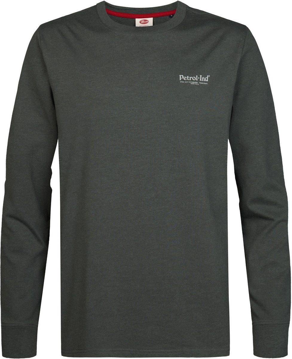 Petrol Industries - Heren Longsleeve T-shirt porter - Groen - Maat S