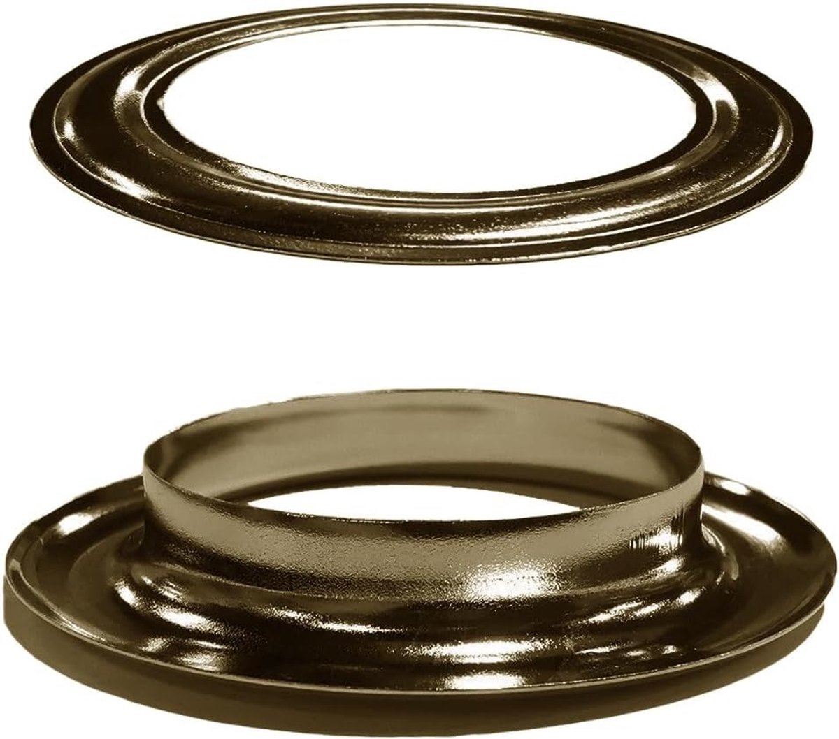 Set van 50 metalen ringen en oogjes voor zeilen, gordijnen, kleding en DIY-projecten, ideaal voor leren tassen en riemen