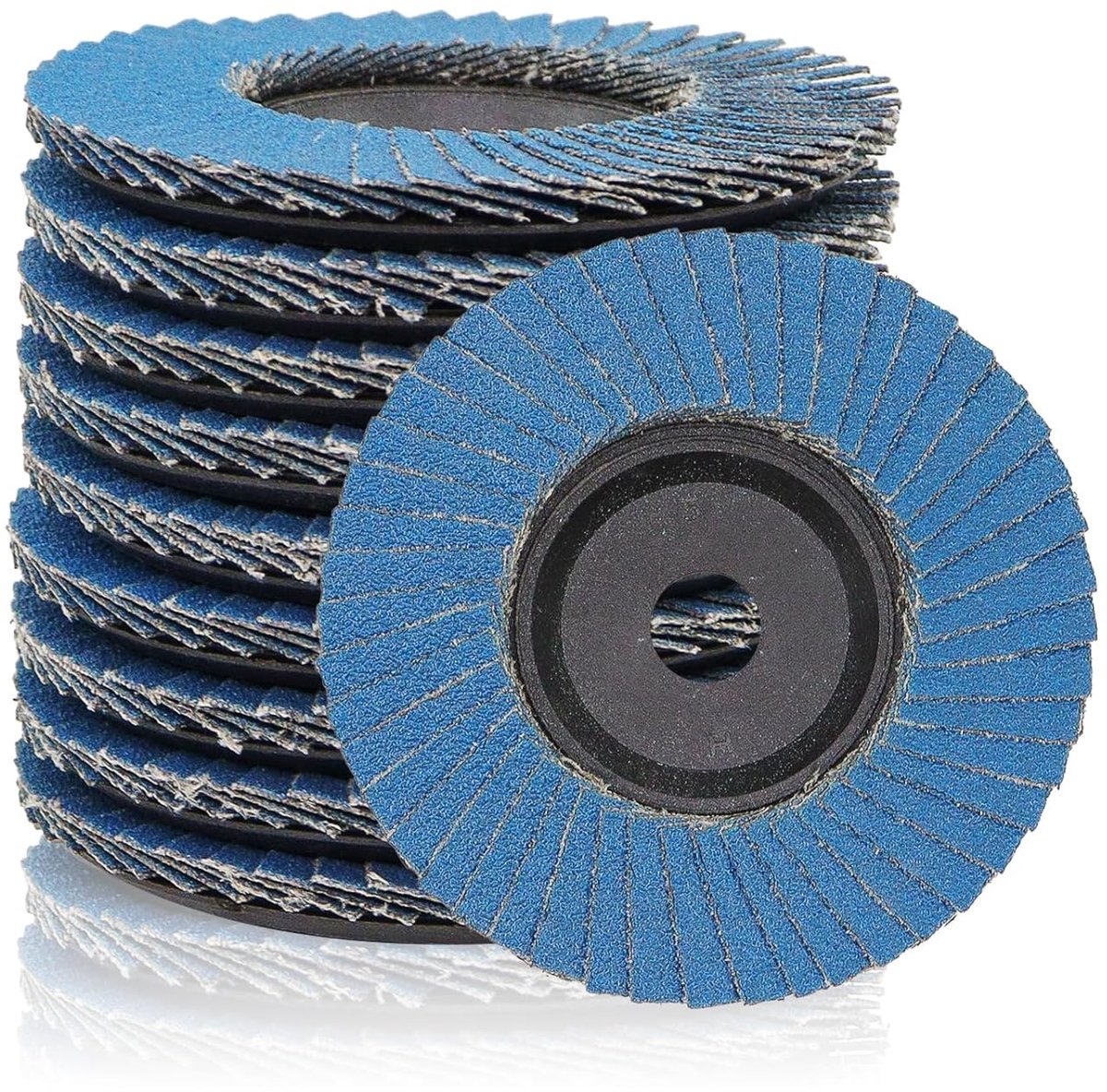 Set van 10 slijtplaten ø 76 mm, 120 grit schuurdiscs voor haakse slijper, ideaal voor metaal, hout en staalbewerking