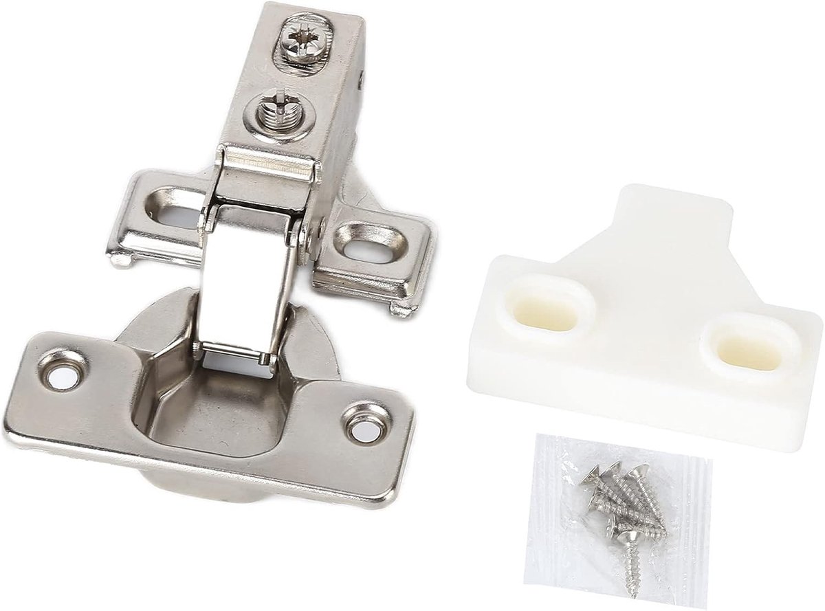 Hoekscharnier met een openingshoek van 90-105°, 35mm hydraulische korte arm, geschikt voor externe hoekkasten en smalle deuren