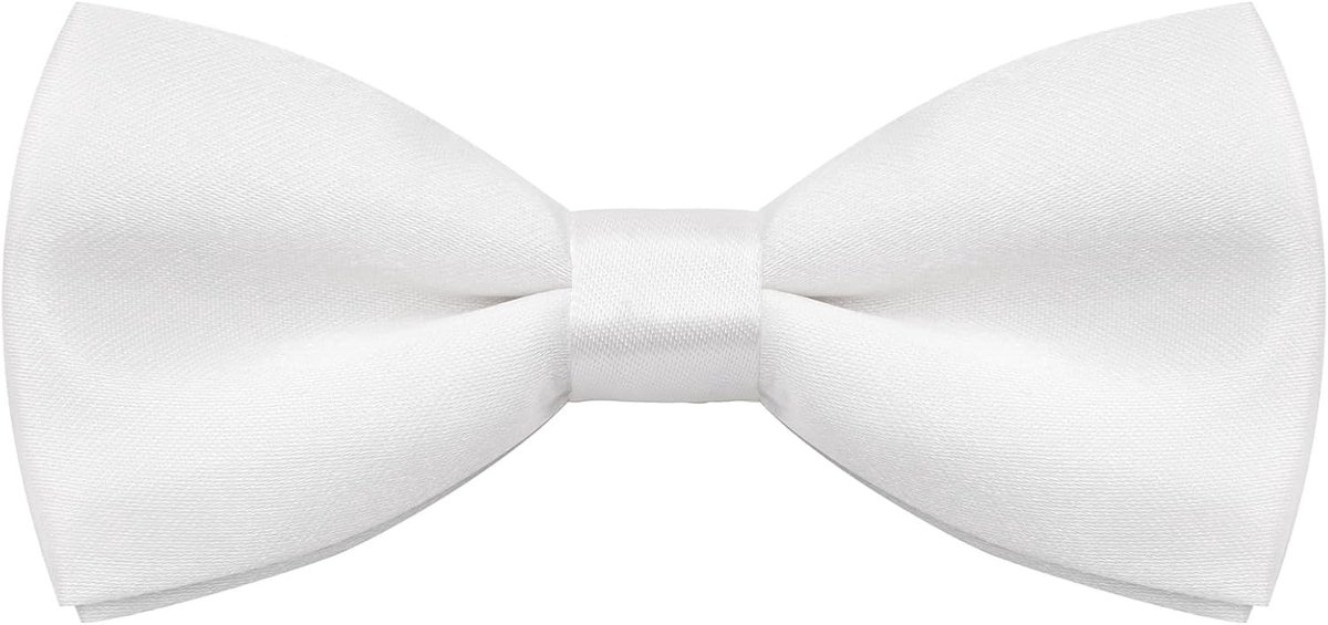 Elegante Hondenhalsband met Strikje van Fluweel voor Bruiloften, Verjaardagen en Feestjes (Wit)