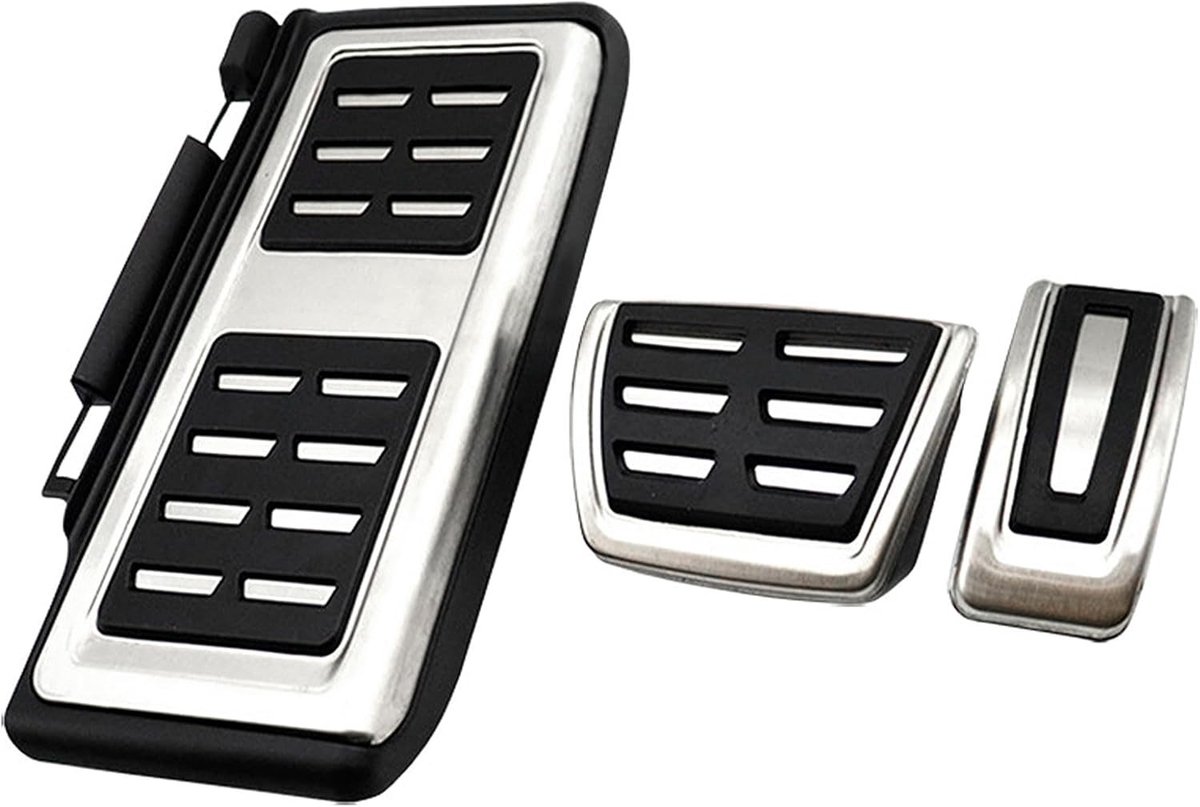 Voetsteun Pedal Caps, Roestvrijstalen Pedal Covers voor Auto, Geschikt voor Volkswagen en Skoda Modellen
