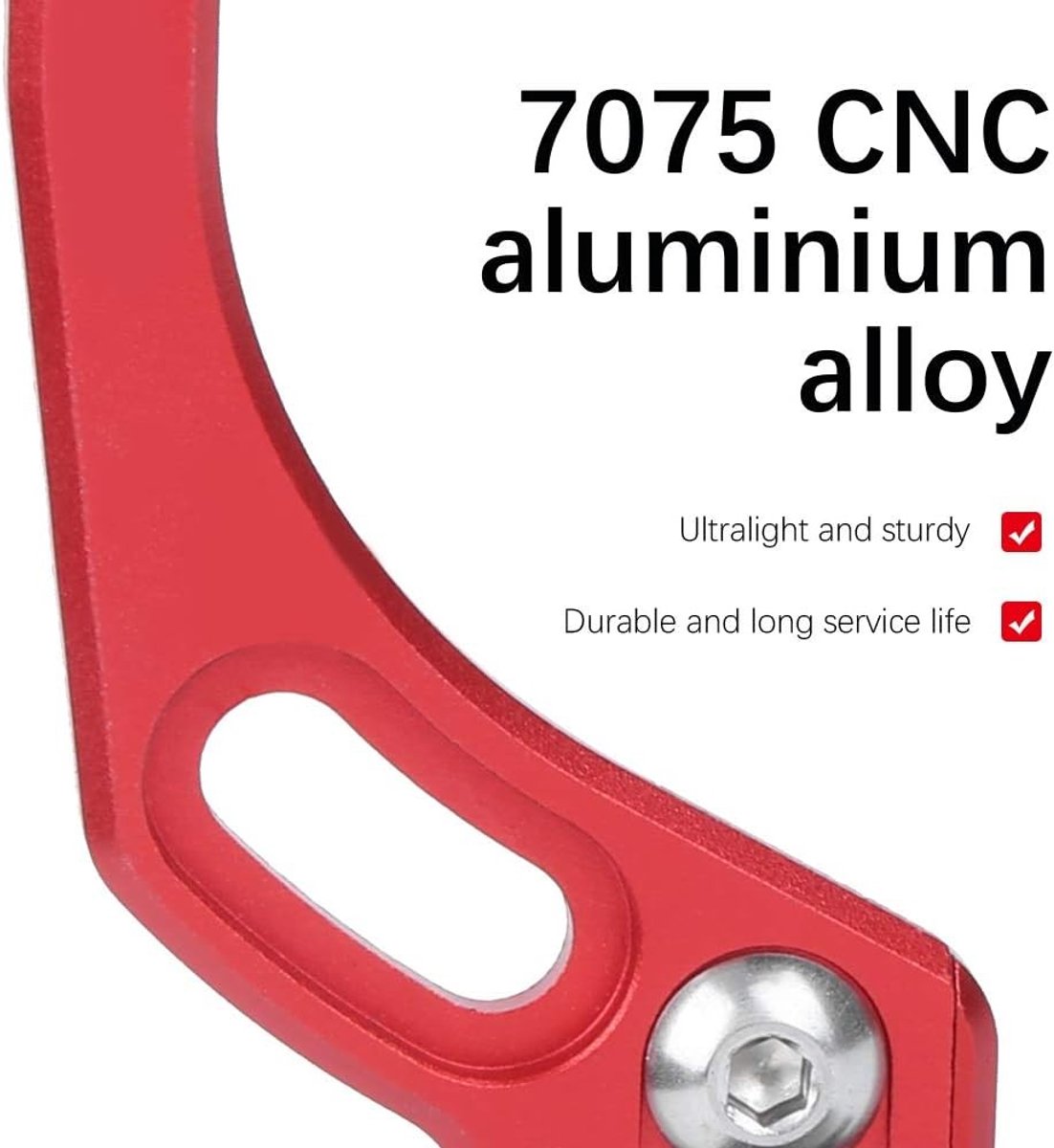 Ultralichte Fietskettinggeleider voor MTB met BB Middle Lock en ISCG 05 Bevestiging, Rood