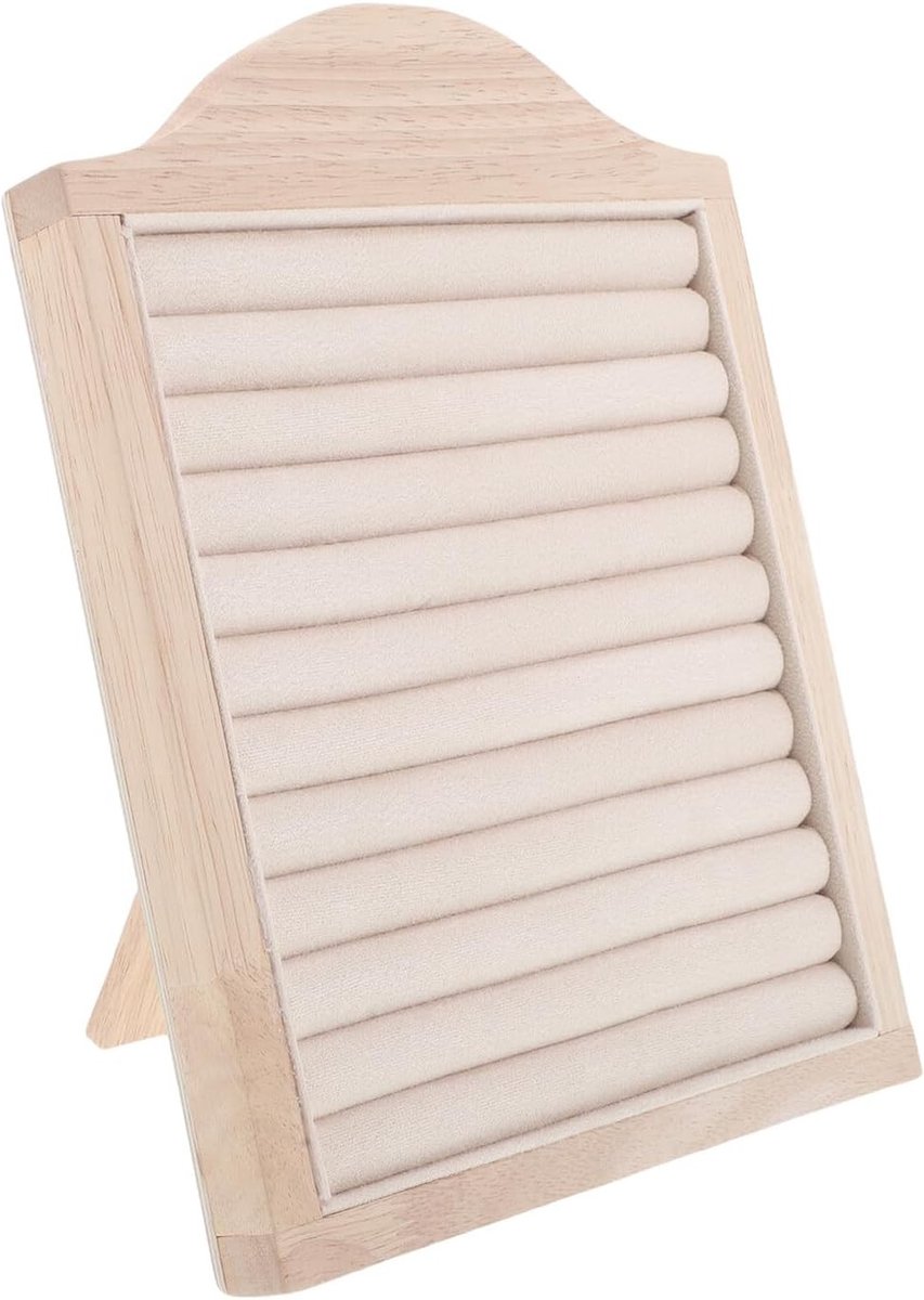 Massief houten displaystandaard voor detailhandel - verticale sieradenhouder organizer voor ringen en oorbellen, ideaal voor winkeltellers en etalages
