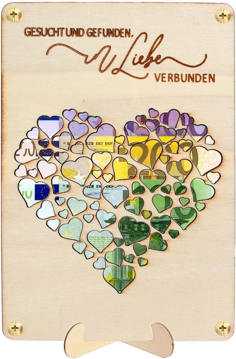 Creatieve houten trouwkaarten als unieke geschenken voor onvergetelijke huwelijksherinneringen en decoratie, perfect voor geldcadeaus