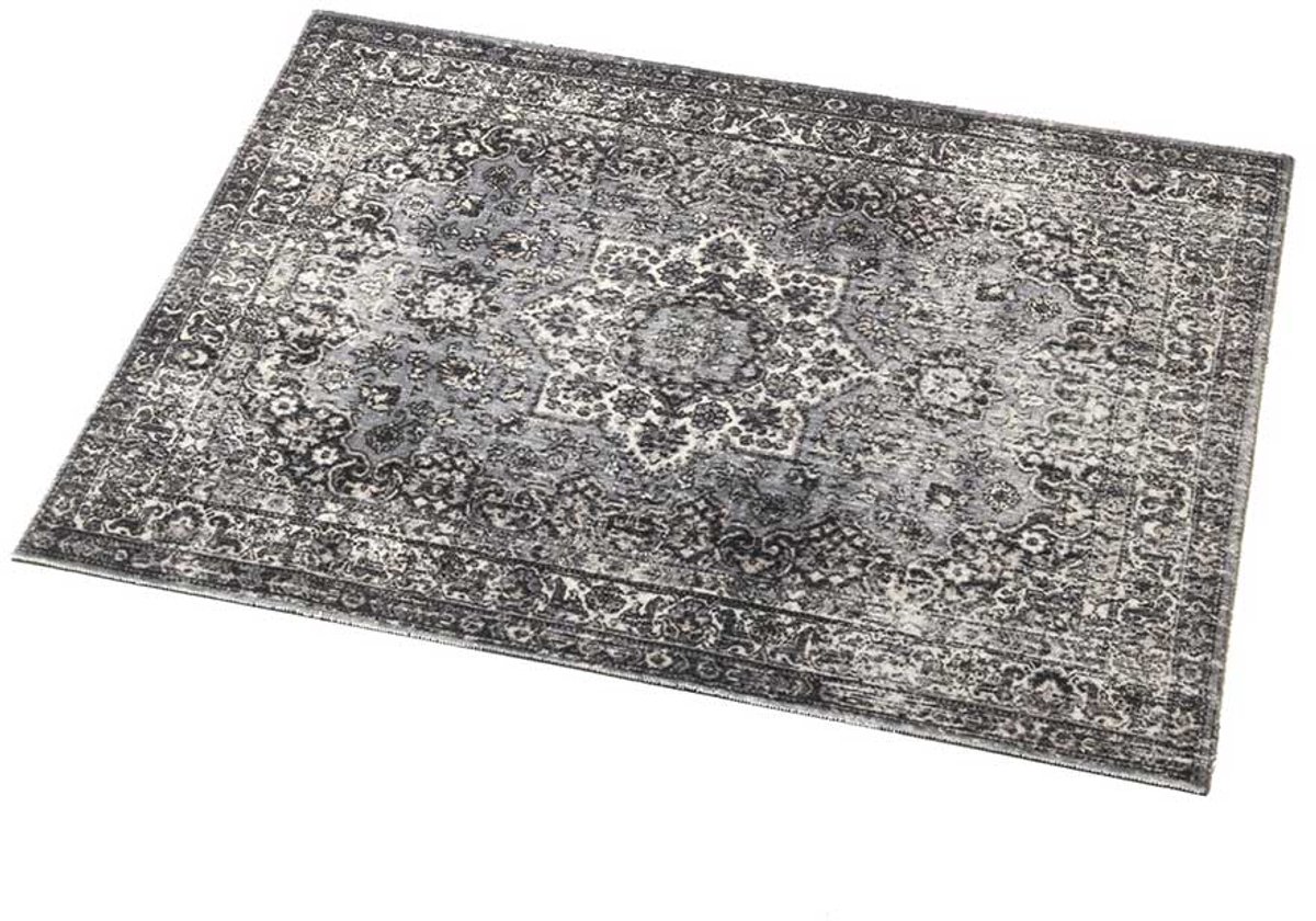 DRUMnBASE Pedal & Amp Stage Rug Pedalboard Mat Vintage Persian Gray (80 cm x 60 cm)