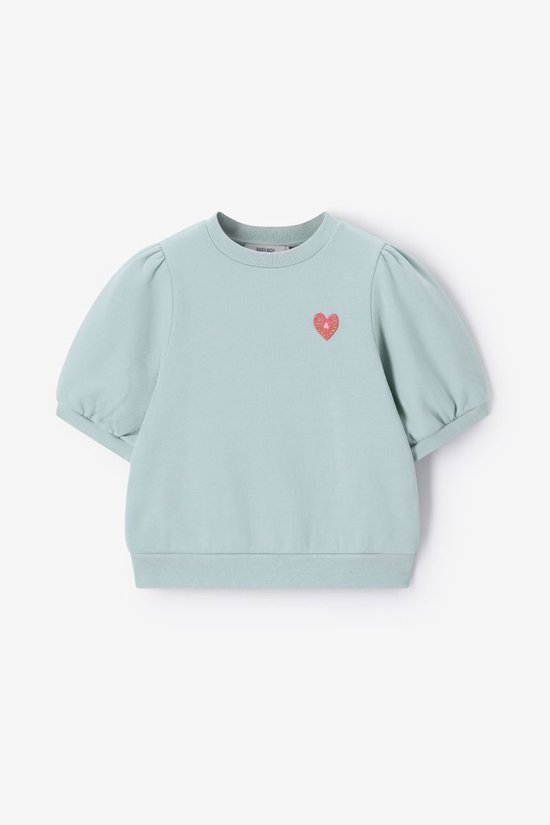 Lichtgroene Sweater Met Pofmouwen