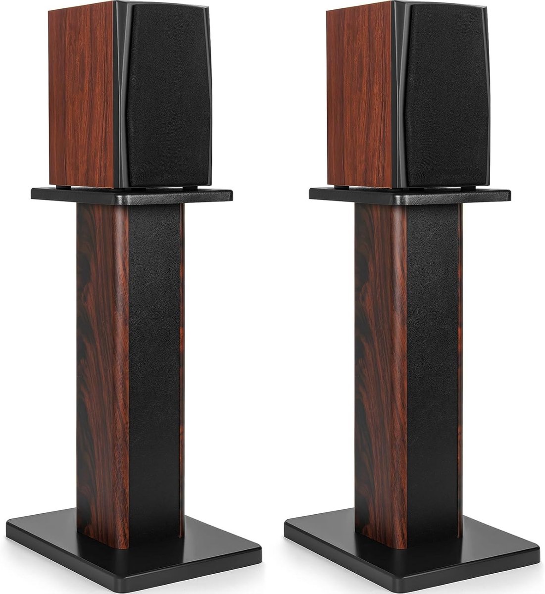 Robuuste 50 cm houten luidsprekerstandaard voor home theater, universele boekenplank houder, set van 2 met zandvulbaar ontwerp en optimale geluidskwaliteit