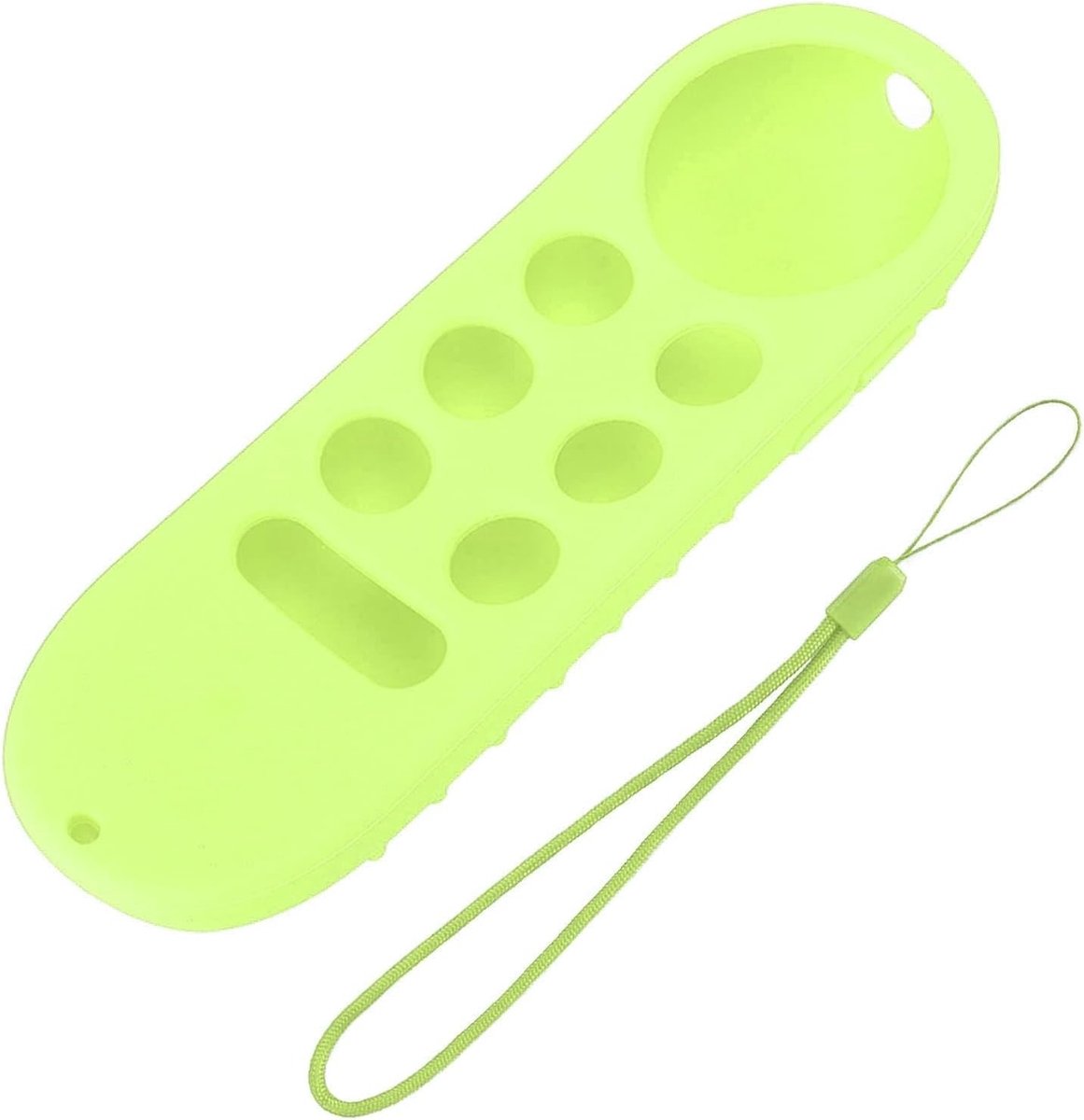 Siliconen Beschermhoes voor Afstandsbediening met Lanyard voor Chromecast en TV Afstandsbediening - Luminous Green, Schokbestendig en Duurzaam