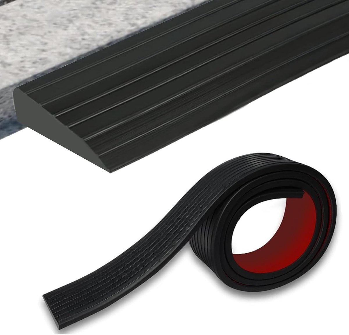 Overgangslope voor rolstoelen, kinderwagens en scootmobielen - 200 x 8 x 2.5 cm, silicone drempelhelling voor een soepele toegang