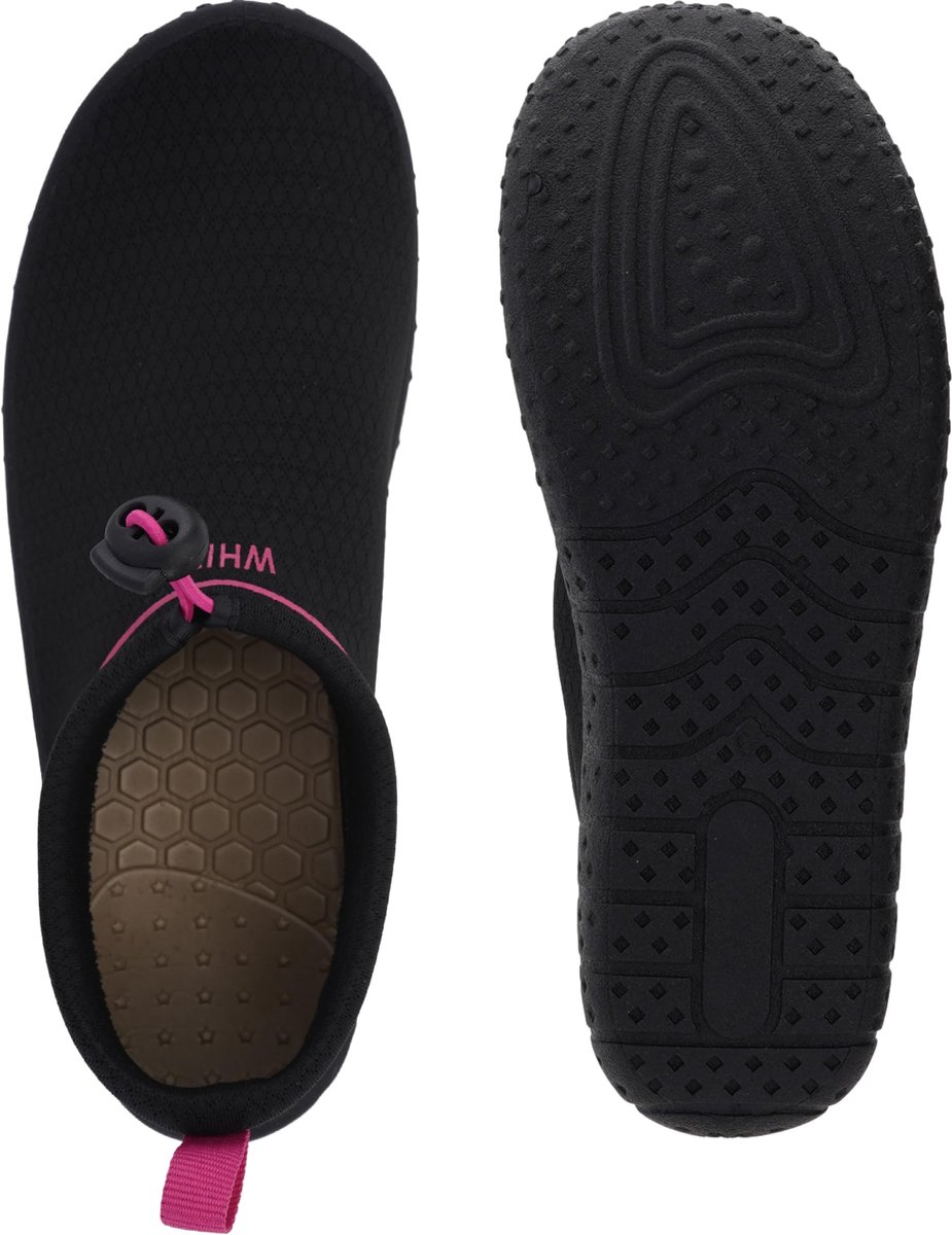 SnelShoppen - Whitin Aquaschoenen Dames - Badschoenen Strandschoenen voor Zwemmen, Surfen - Zwart Roze Maat 42 - Ideaal voor Strand, Camping en Buiten