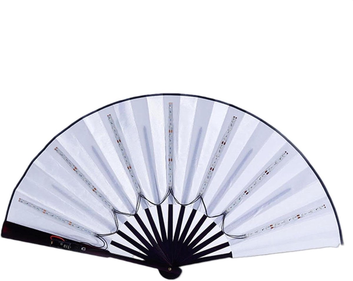 Led Ventilator - Opvouwbare waaier - Feestelijke sfeer - Veilige laagspanning - 33 cm - Rood
