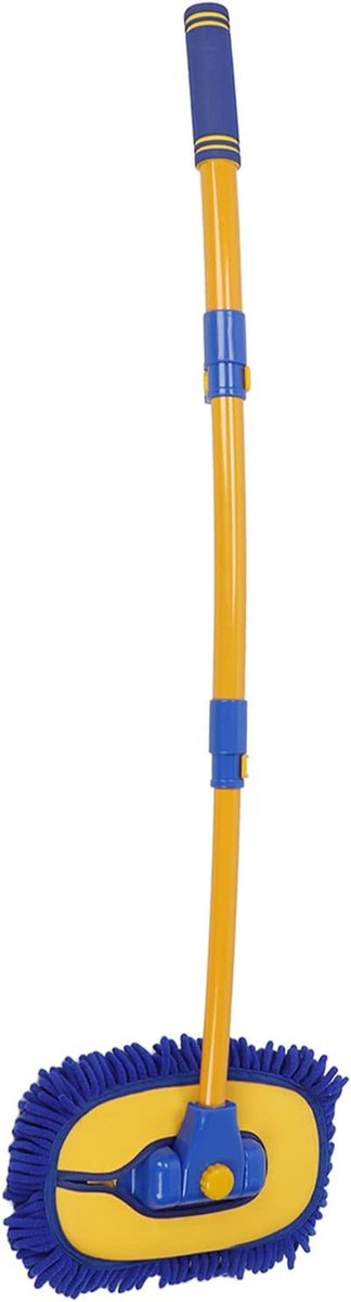 Autowasborstel Telescopisch - Autoreinigingsborstel Dweil - Auto Ramen Wassen - Zachte Microvezelkop - Verstelbaar 50-102 cm - Grijs