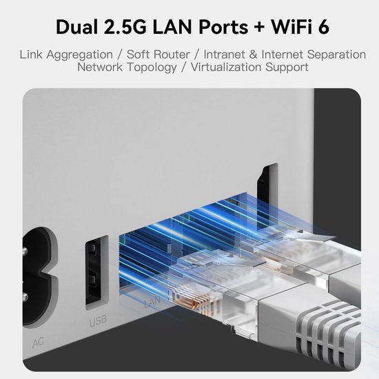 Mini PC NAS - Desktop Server - Opslag Netwerk - 6 M.2 SSD Slots - 24TB Capaciteit - Zwart van MINI — afbeelding 3