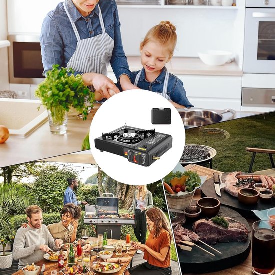 Camping Kooktoestel - Compact Gasstel - Buiten Koken - Automatische Ontsteking - 37 x 29 x 11 cm van Camping — afbeelding 2