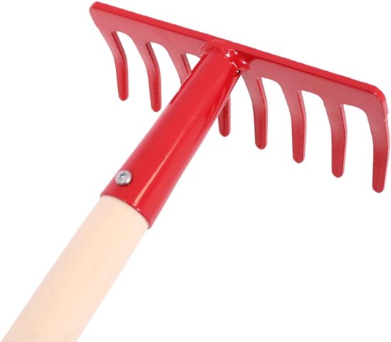 Bladhark met steel - Tuinhark perkhark - Precisie tuinonderhoud - Extra smalle werkbreedte - 104 cm lengte - Rood — afbeelding 5
