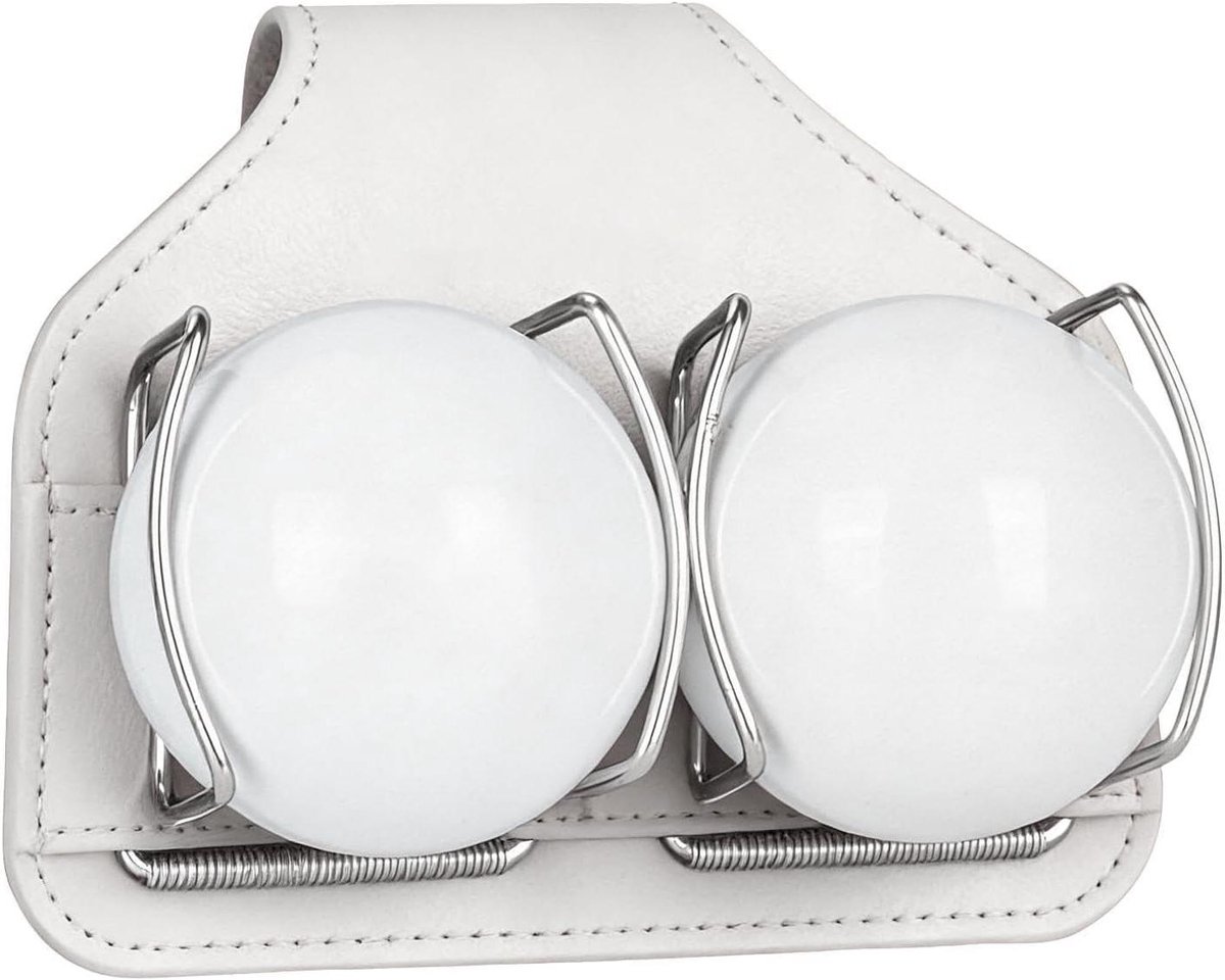 Golfbalhouder - Golf Tas Dispenser - Golfen Verbeteren - Snelle Toegang Clip - 23 cm x 13.6 cm - Wit
