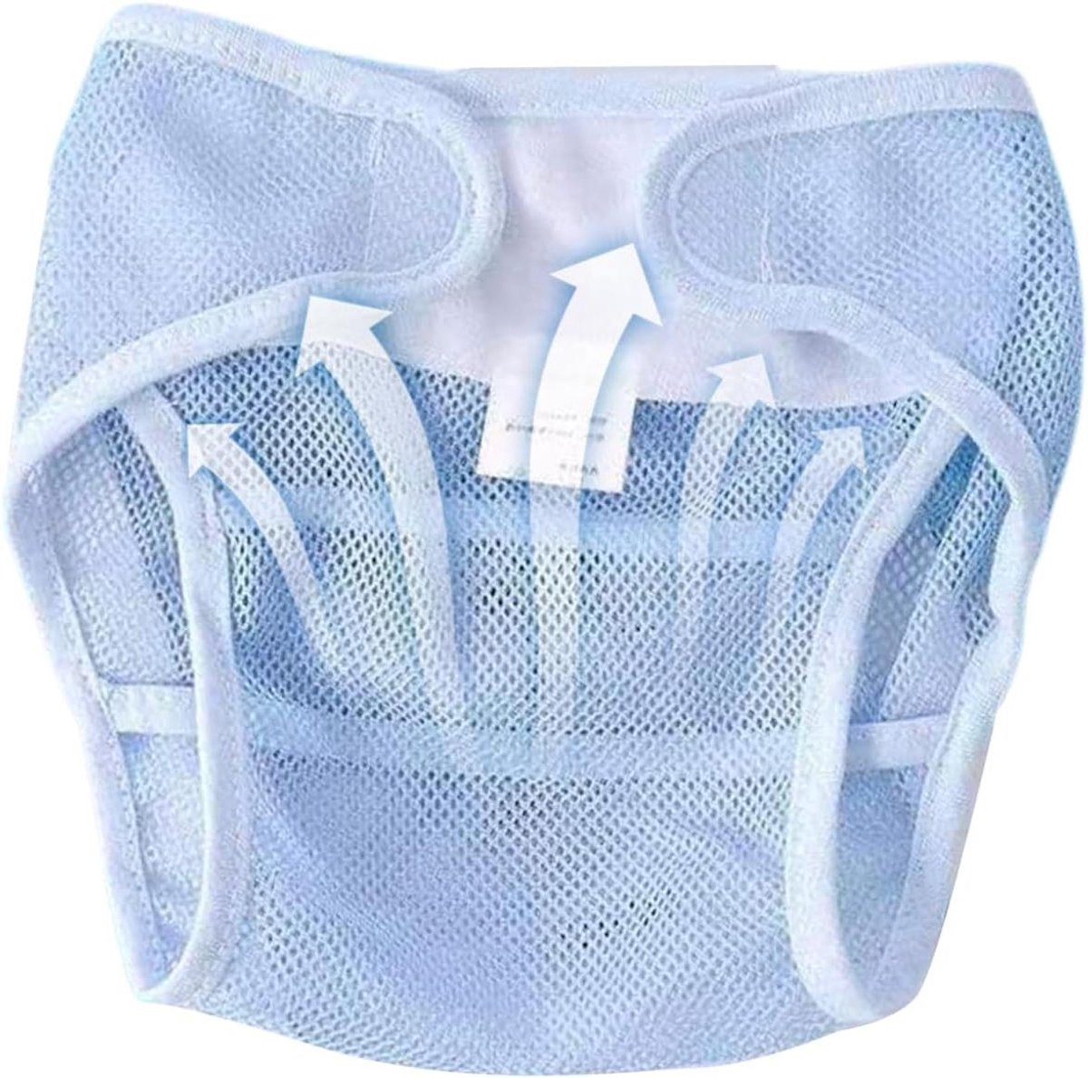 Wasbare Luierbroekjes - Herbruikbare Luiers Baby - Comfortabele Babyhuid - Ademend 3D-mesh Materiaal - 20x10x5 cm - Wit