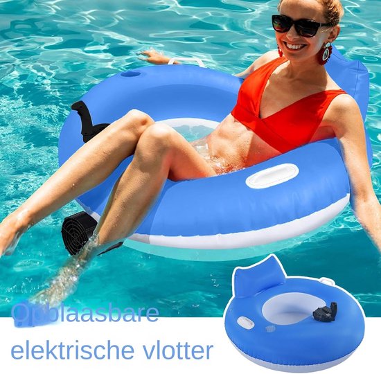 Gemotoriseerde Zwembaddrijver - Elektrische Vlotter - Ontspannen op Water - Krachtige Motor - 101 cm - Circulair — afbeelding 4