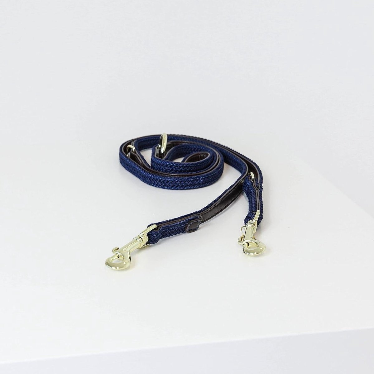 Hondenriem Gevlochten Nylon - Hondenlijn Verstelbaar - Hond Uitlaten - Gevlochten Design - 200 cm - Marineblauw
