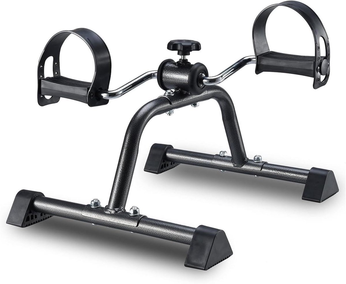 Mini Hometrainer - Oefenfiets Arm Been - Thuis Zitten Trainen - Verstelbare Weerstand - 42.5 x 17.5 cm - Wit