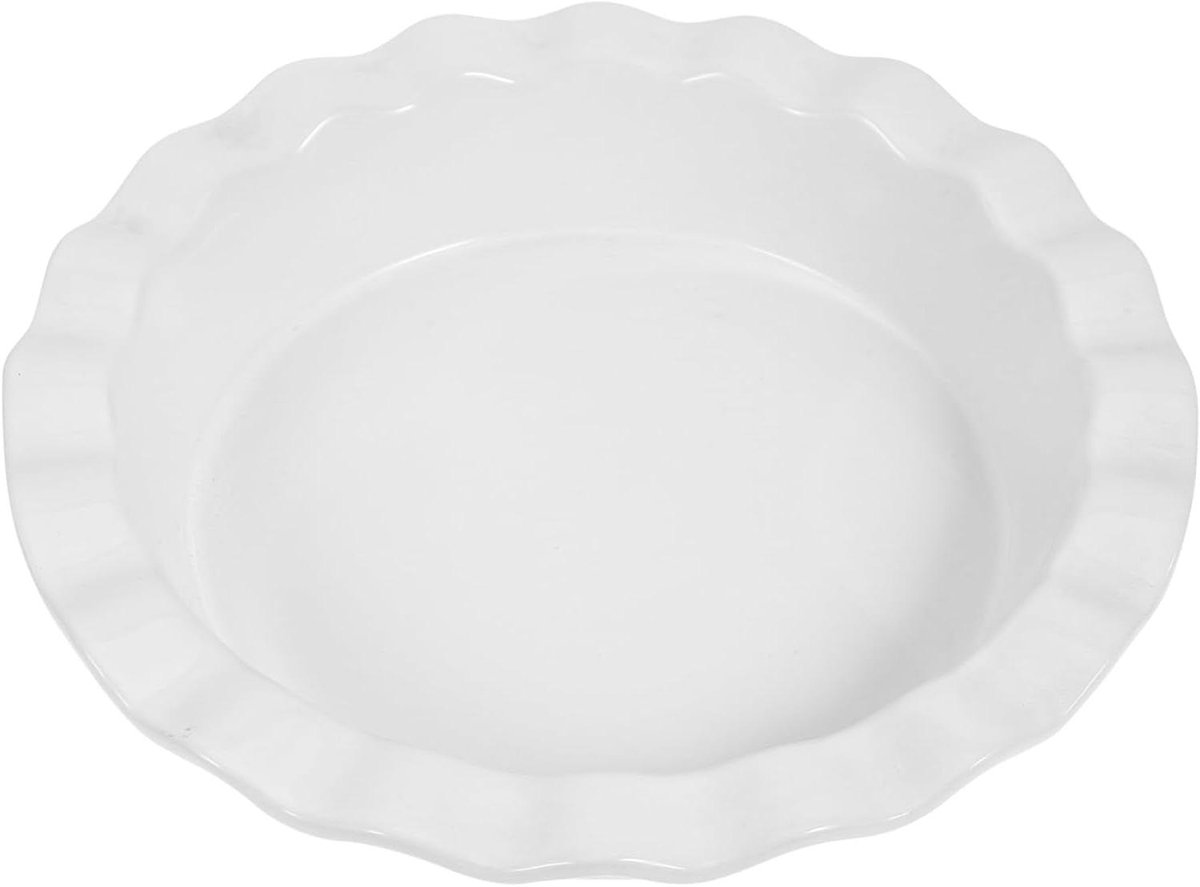 Keramische Bakplaat Taartvorm Pizzapan Lekker Bakken Antiaanbaklaag 22 cm Rond Wit