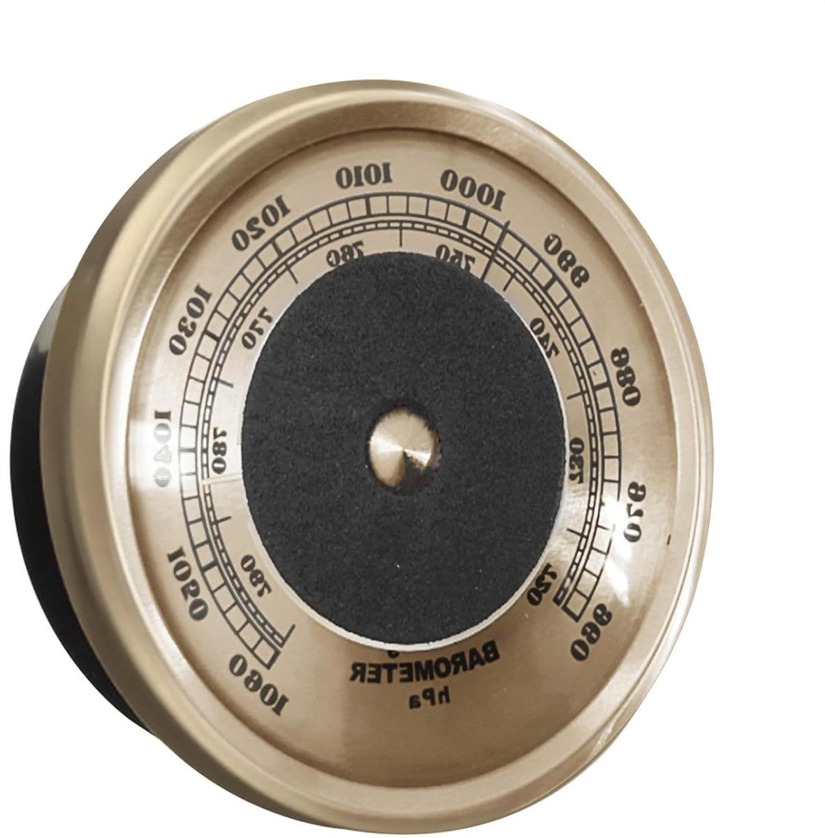 Weersdisplay Barometer - Luchtdrukmeter Thermometer - Weersvoorspelling Thuis - Contrastnaald Vergelijking - 70 mm Diameter - Meerkleurig