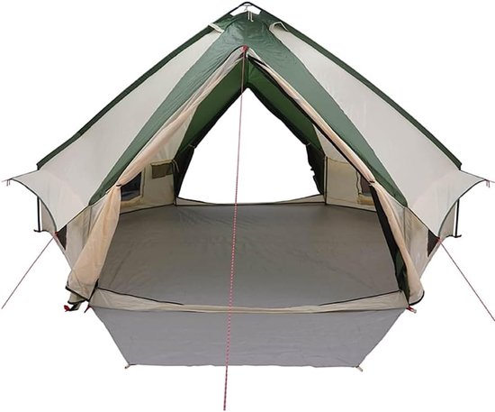 Moderne Tipi Tent - Grote Familietent - Buiten Ontspannen - Praktische Ventilatie - 10 Personen - Groen — afbeelding 5