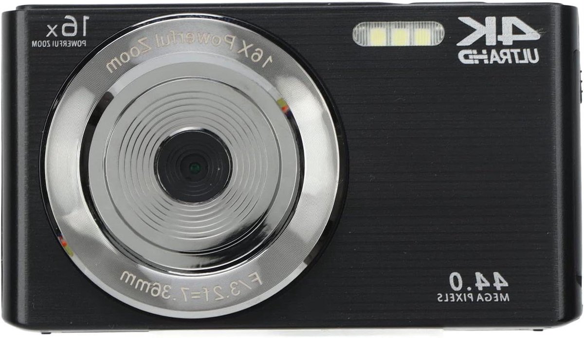 Digitale Camera - Vlog Camera - Video Opnemen - Ingebouwd Vullicht - 44MP 4K - Zwart
