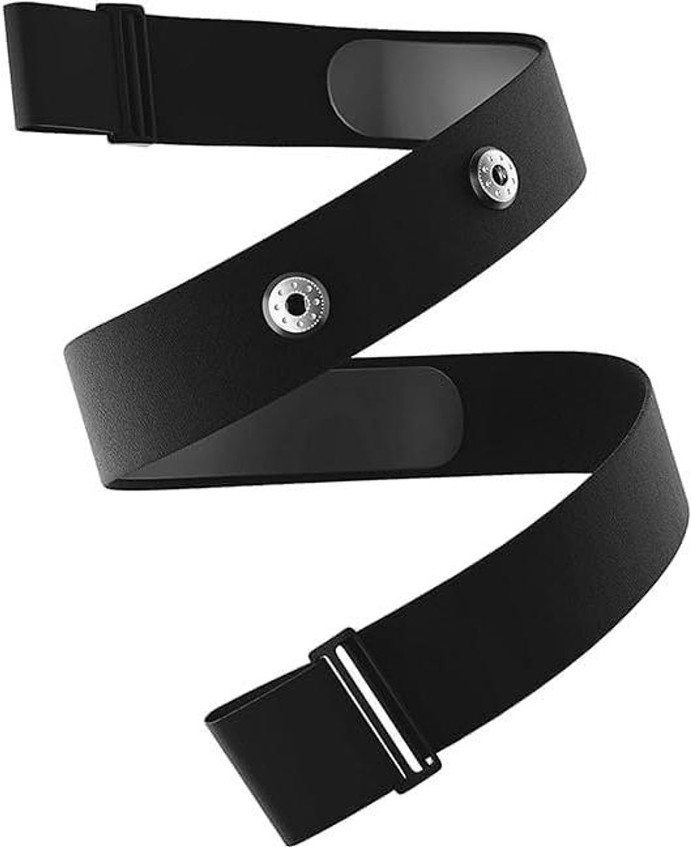 Borstband Vervanging Elastisch - Hartslagband Zacht - Sportmetingen Nauwkeurig - Brede Compatibiliteit - 60-105 cm - Zwart