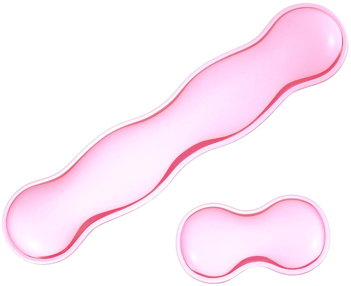 Dailygoods - Gel Polssteun - Ergonomische Siliconen Muismat voor Thuis en Kantoor - Roze