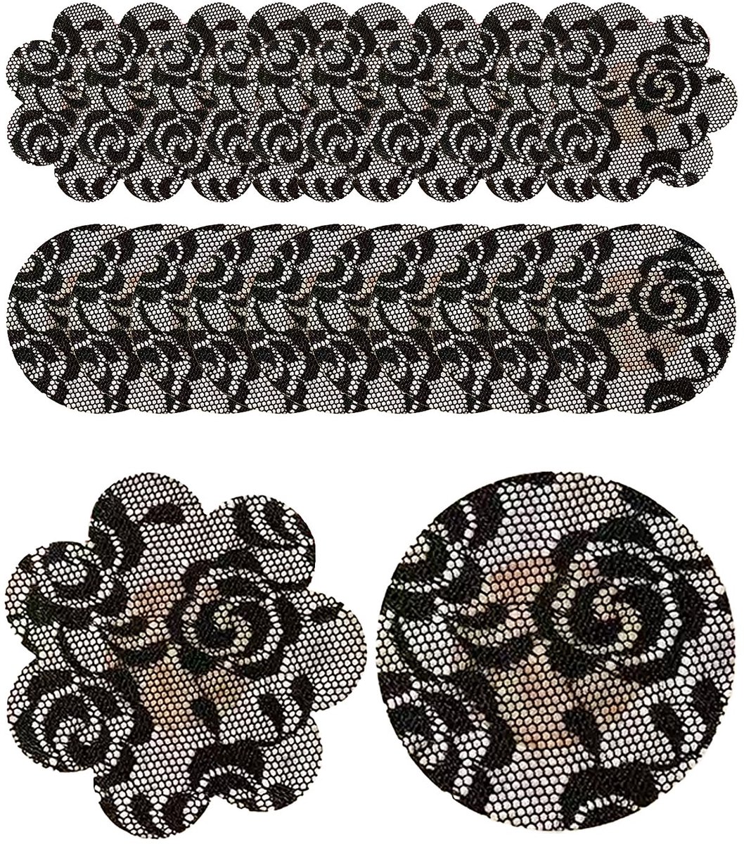 Dailygoods - Round&Flower Zelfklevende tepelafdekking - Onzichtbare stickers voor dames