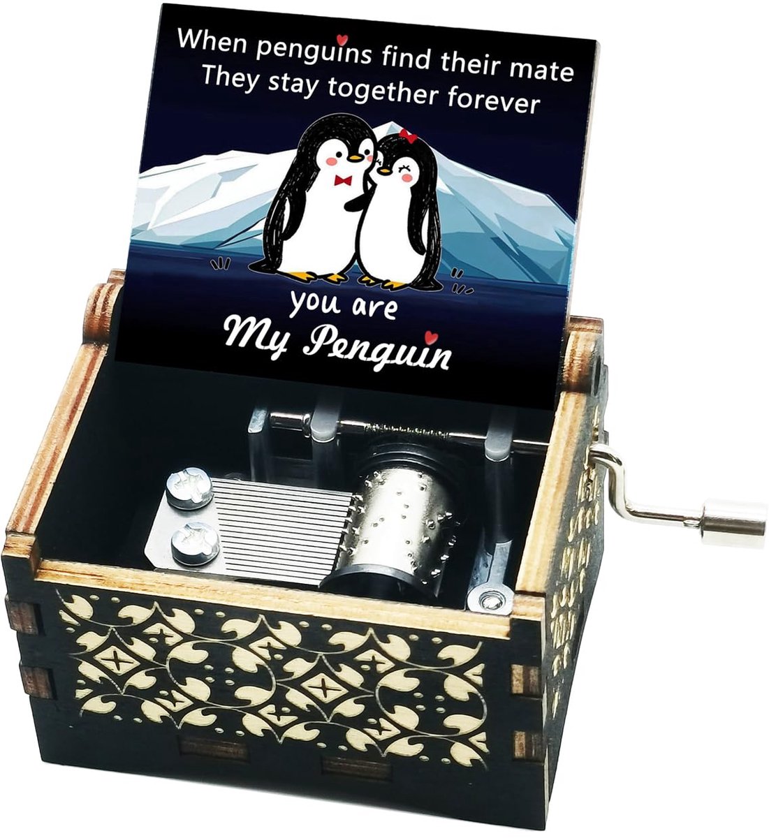 Dailygoods - Pinguïn Muziekdoos - Uniek Verjaardagscadeau en Valentijnsdag Geschenk