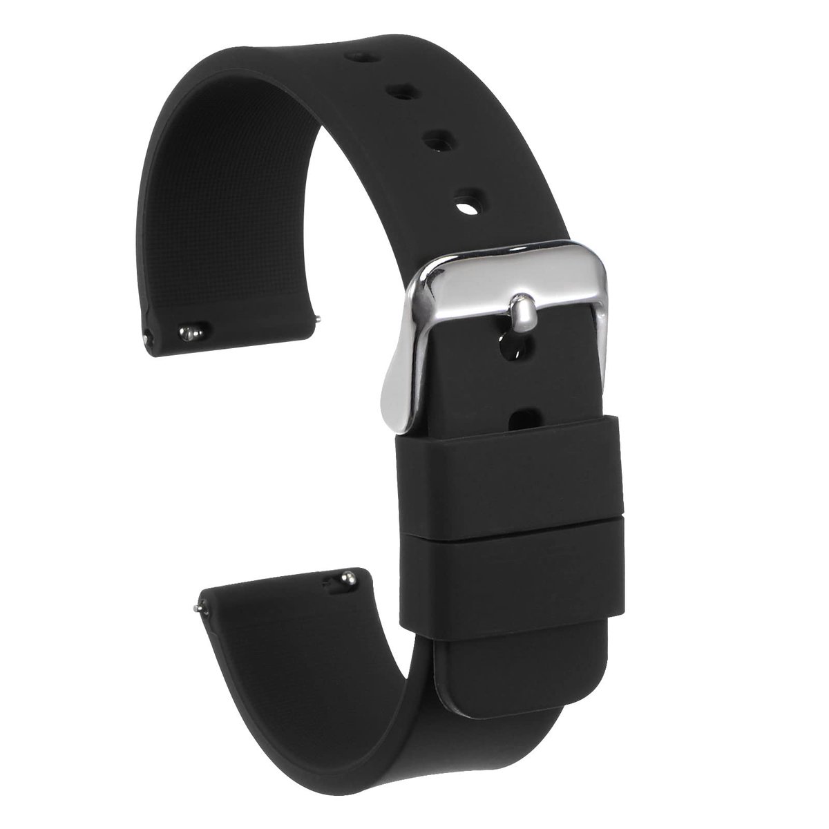 Dailygoods - 22mm Brede Silicone Horlogeband - Zachte Rubber Vervangband met Gesp