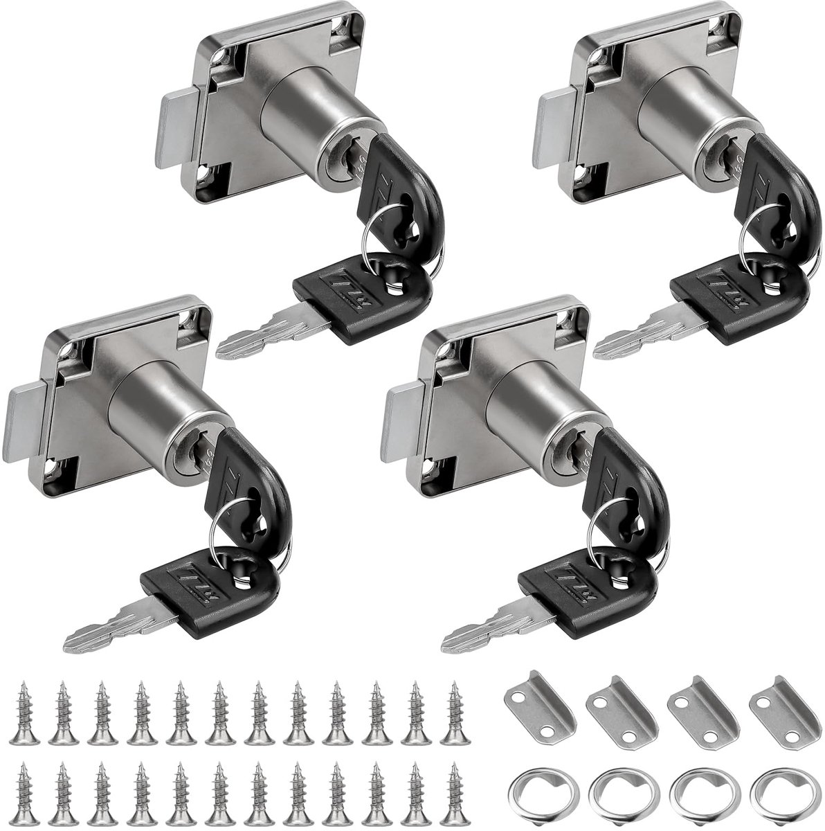 Dailygoods - 4 Stuks Meubel Slot met Sleutel - Kast Slot voor Meubels