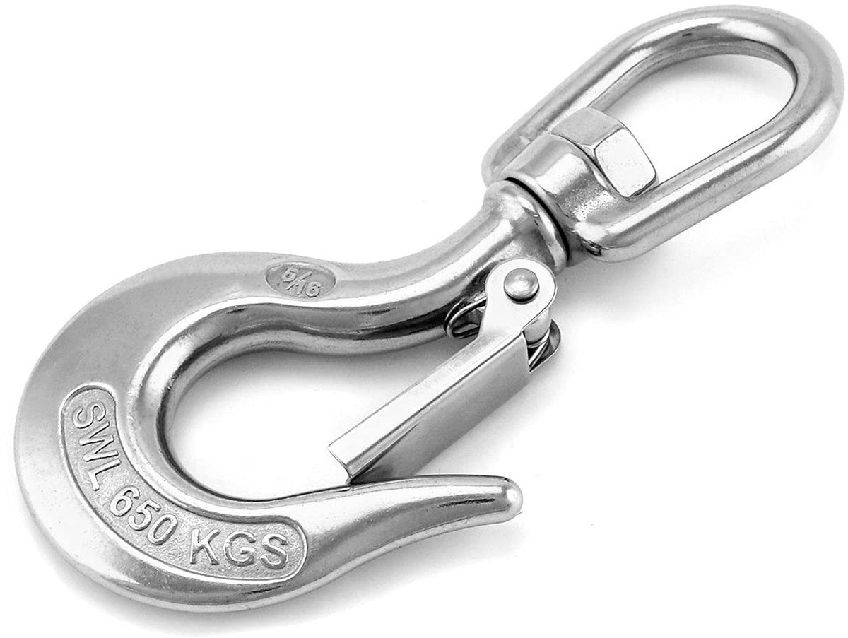 Dailygoods - QWORK® Kraan Haak met Slot - Draaibare Accessoire tot 650 kg