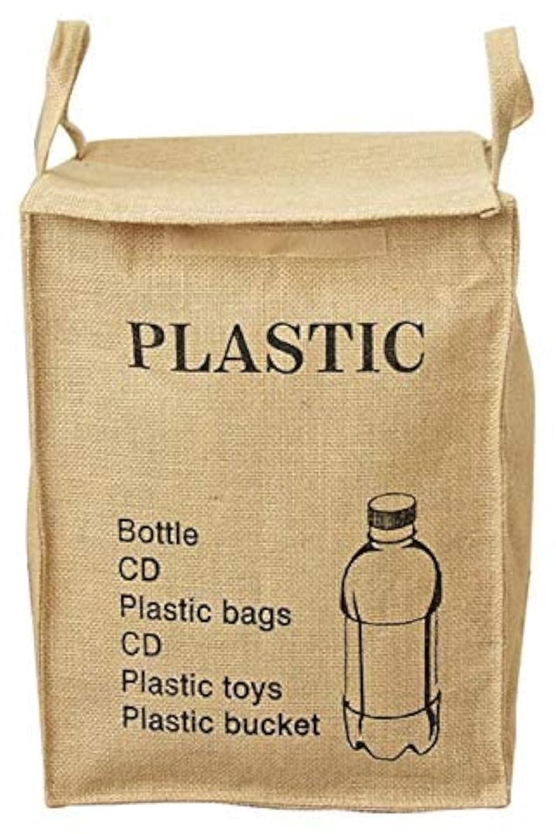 Dailygoods - Jute Recyclingzak voor Thuis en Kantoor - Natuurlijke Stijl