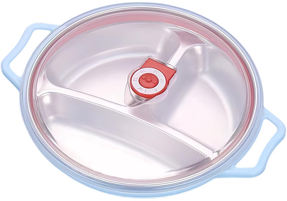 Dailygoods - Magnetronbord 1,3L met Deksel en Handgreep - Magnetron- en Vaatwasmachinebestendig