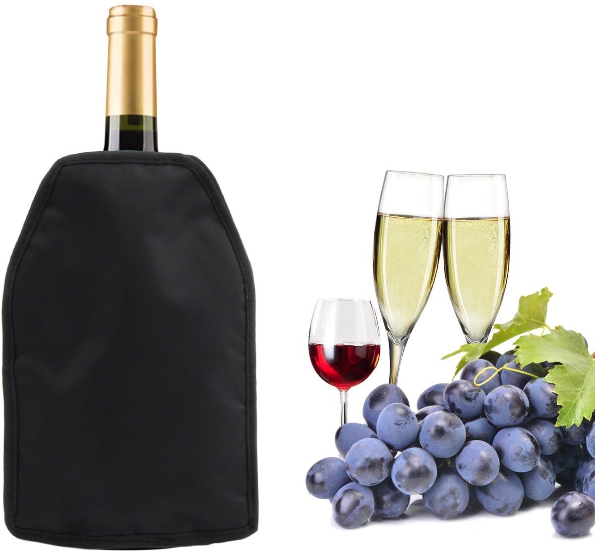 Dailygoods - Wijnkoeler met Waterafstotende Stof - Ideaal voor Wijn en Champagne