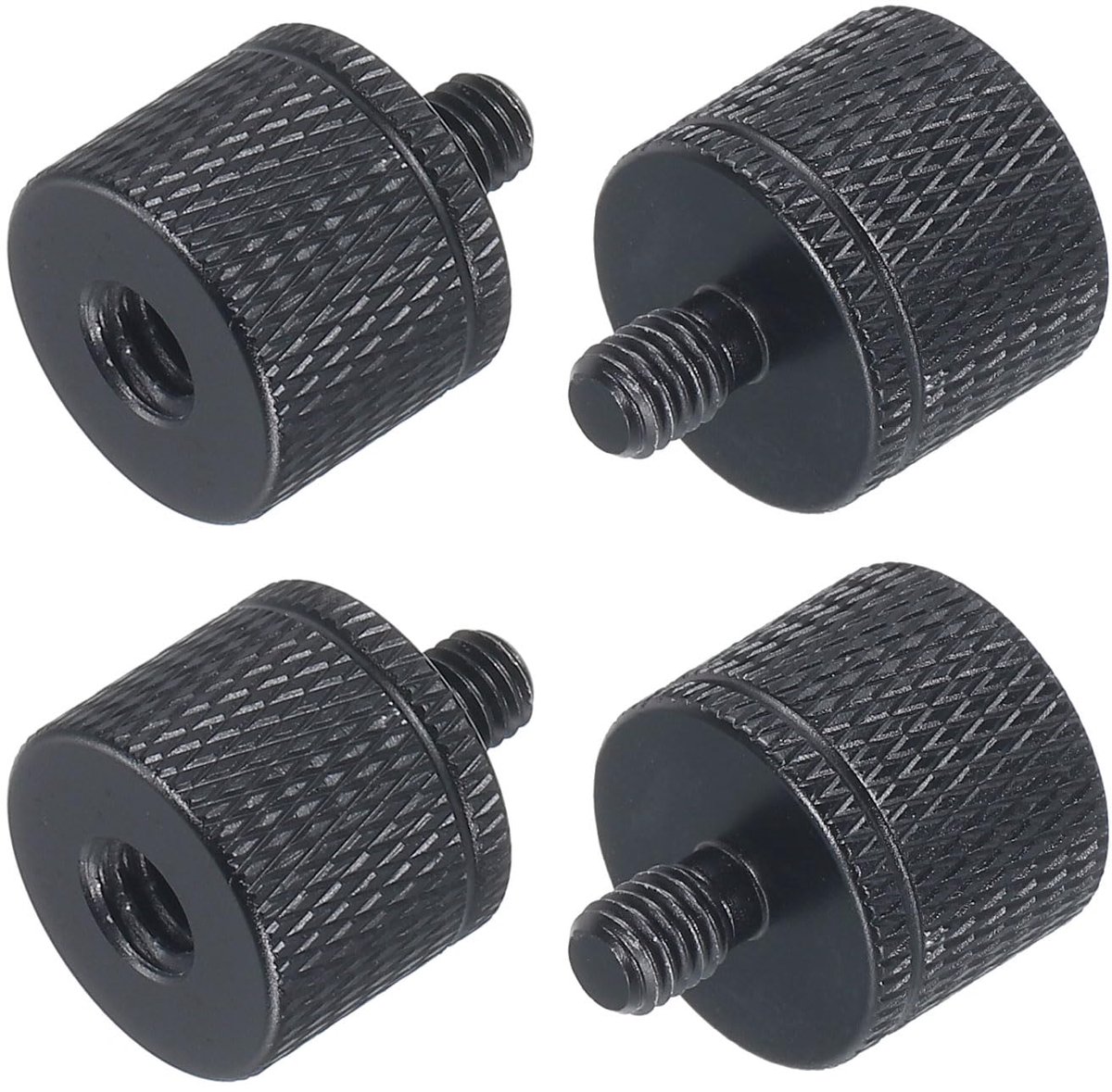 Dailygoods - 4 Stuks Microfoonhouder Adapters 1/4 Bus naar M5 Plug voor Microfoon Statief